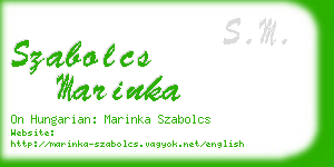 szabolcs marinka business card